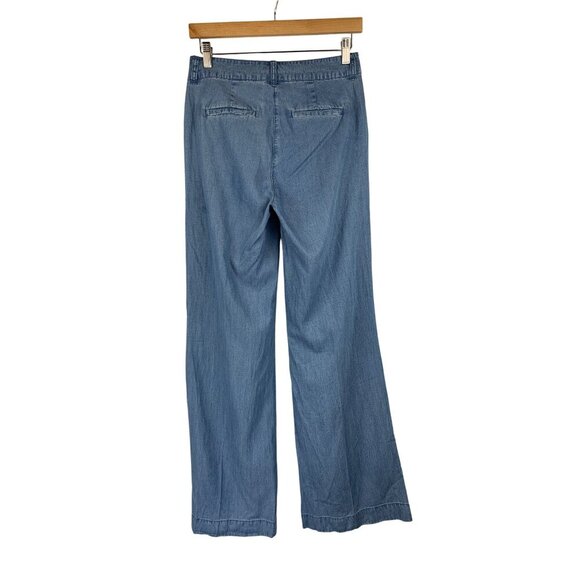 J.Crew Womens Wide-Leg Denim Pants Size 8 Blue - Picture 2 of 5